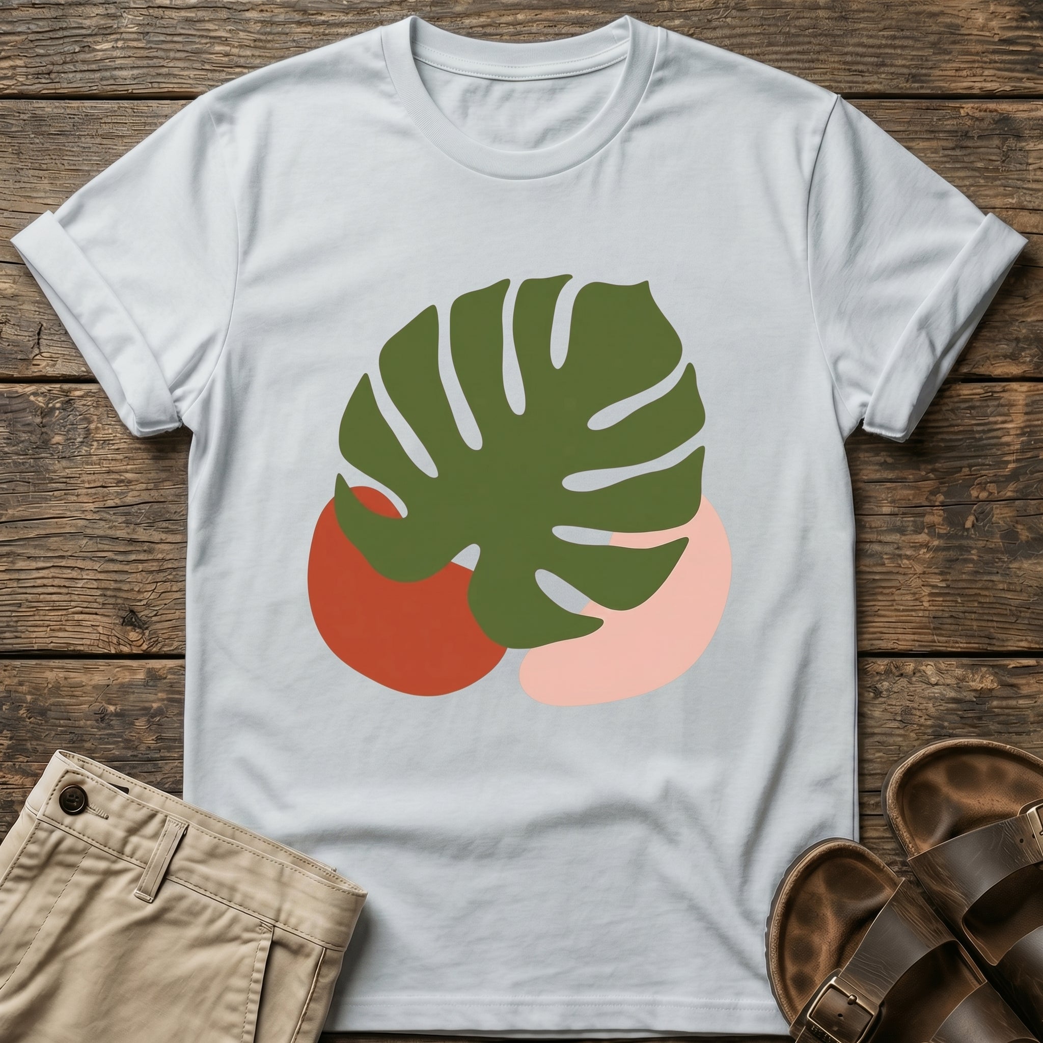 Monstera Abstract Art T-Shirt