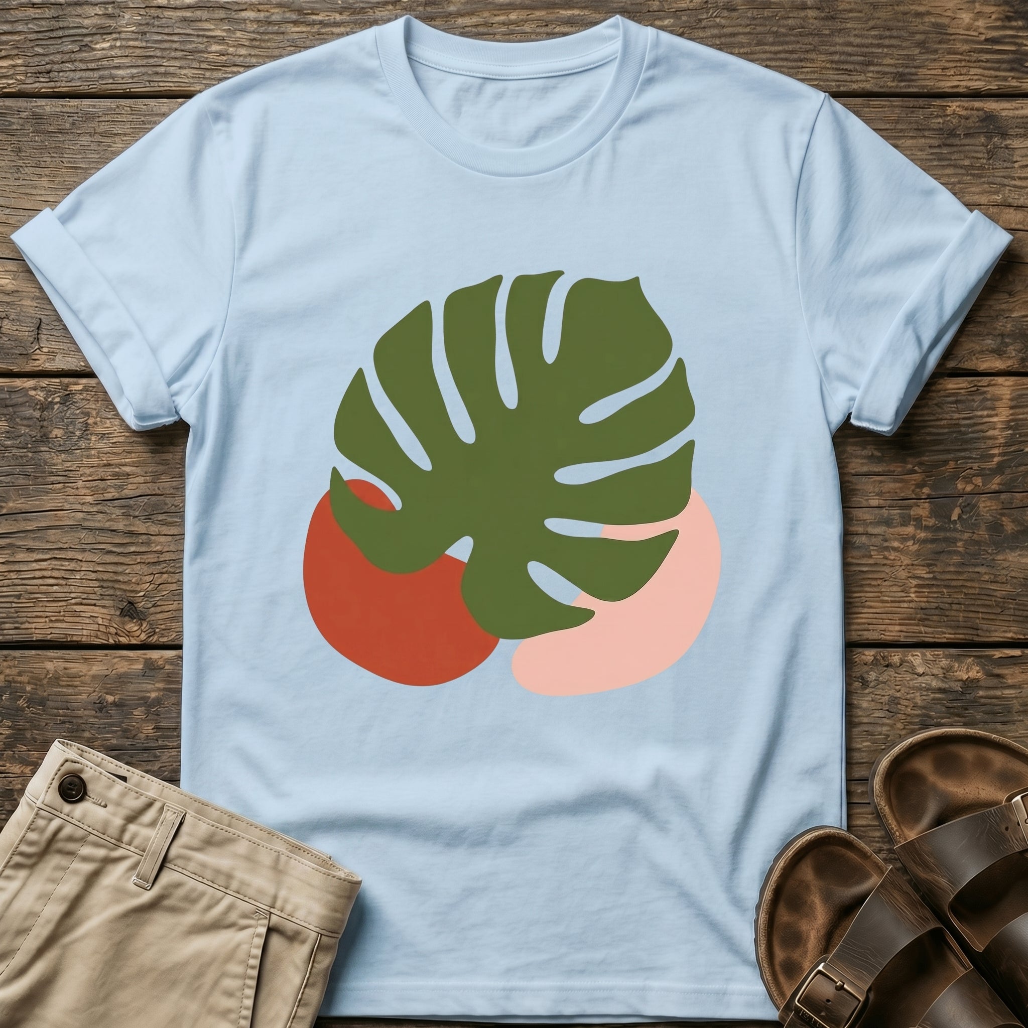 Monstera Abstract Art T-Shirt