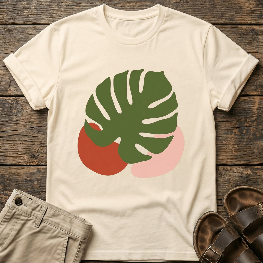 Monstera Abstract Art T-Shirt