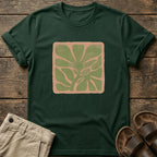 Earthy Green Floral Graphic T-Shirt