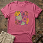 Botanical Retro Sun & Moon Flower T-Shirt