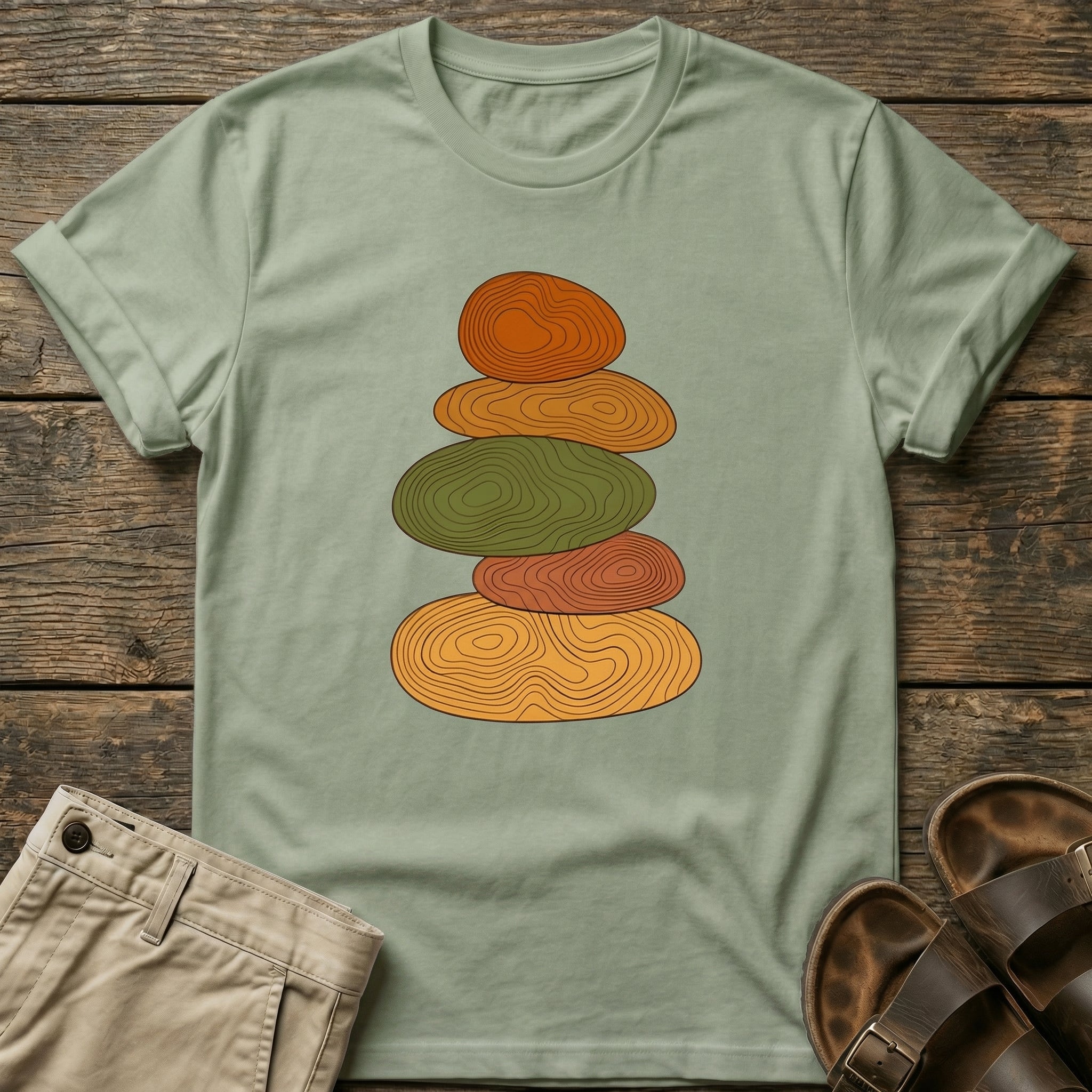 Stacked Stones Graphic T-Shirt