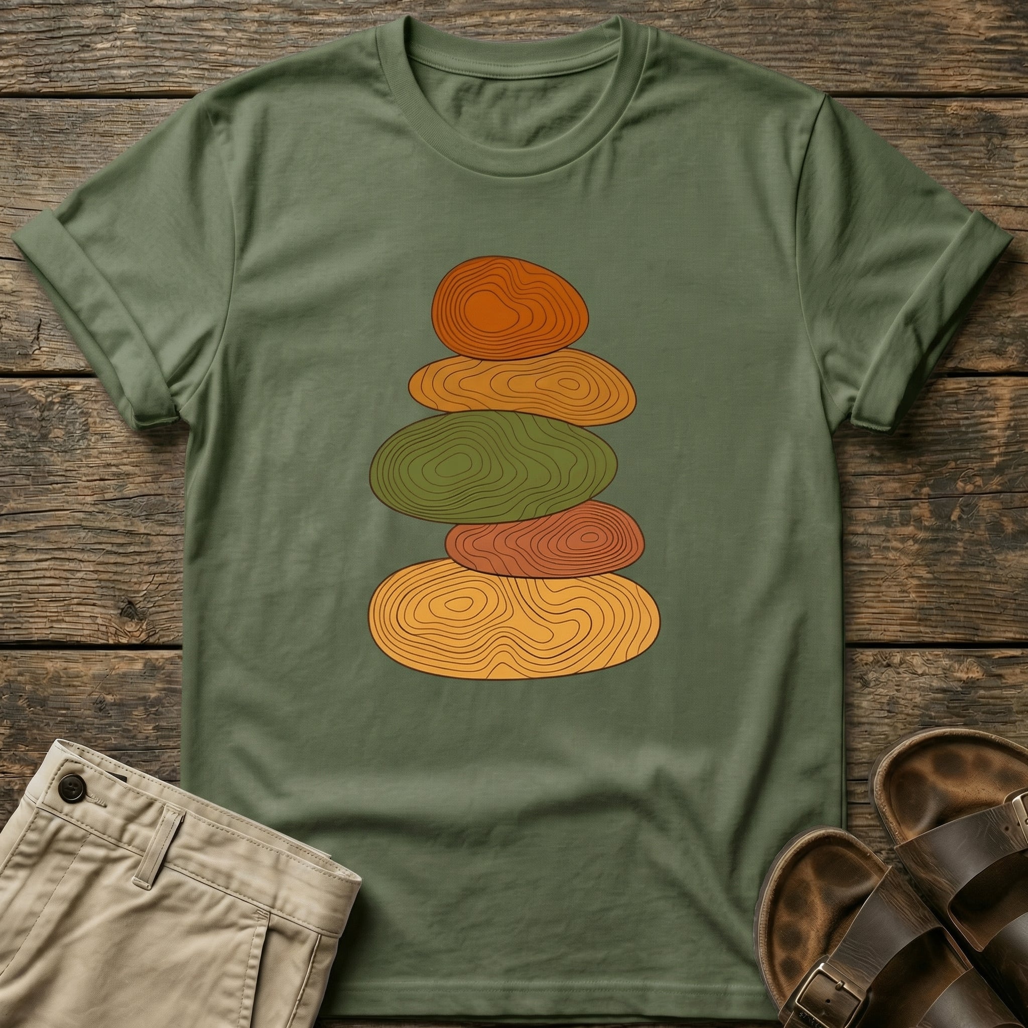 Stacked Stones Graphic T-Shirt