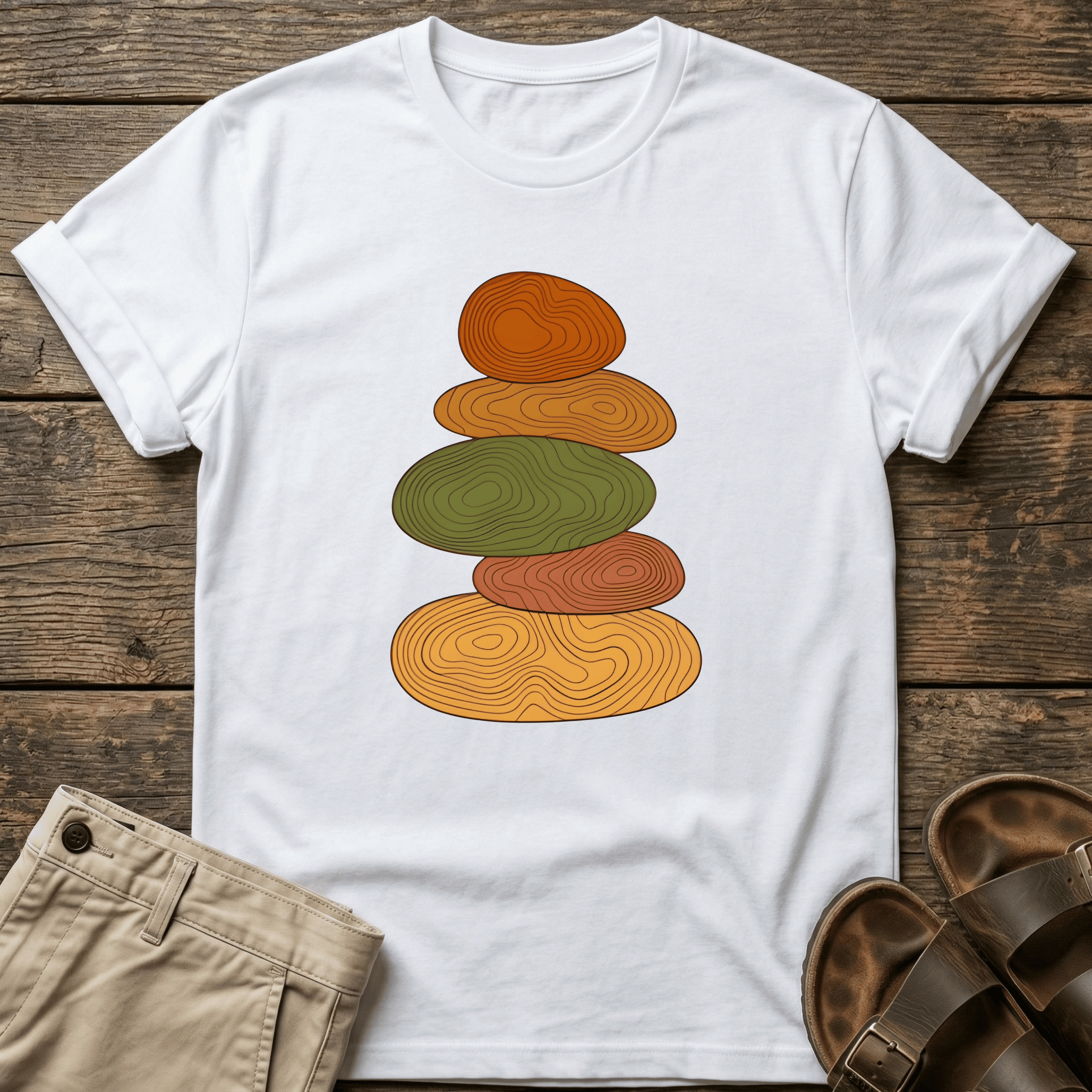Stacked Stones Graphic T-Shirt