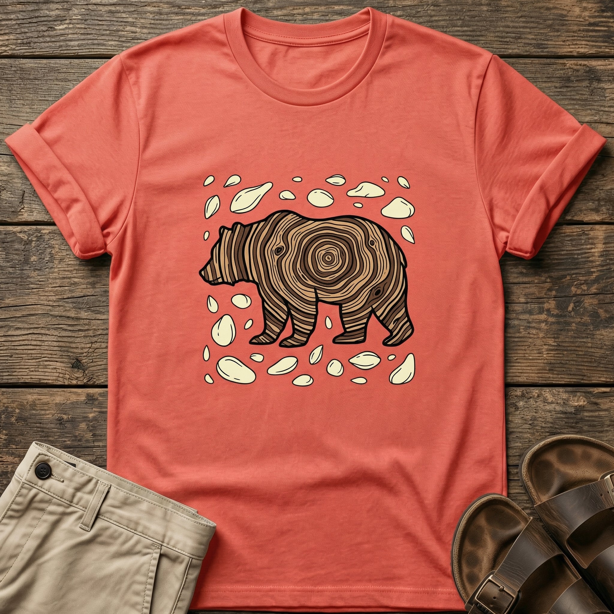 Woodgrain Bear T-Shirt
