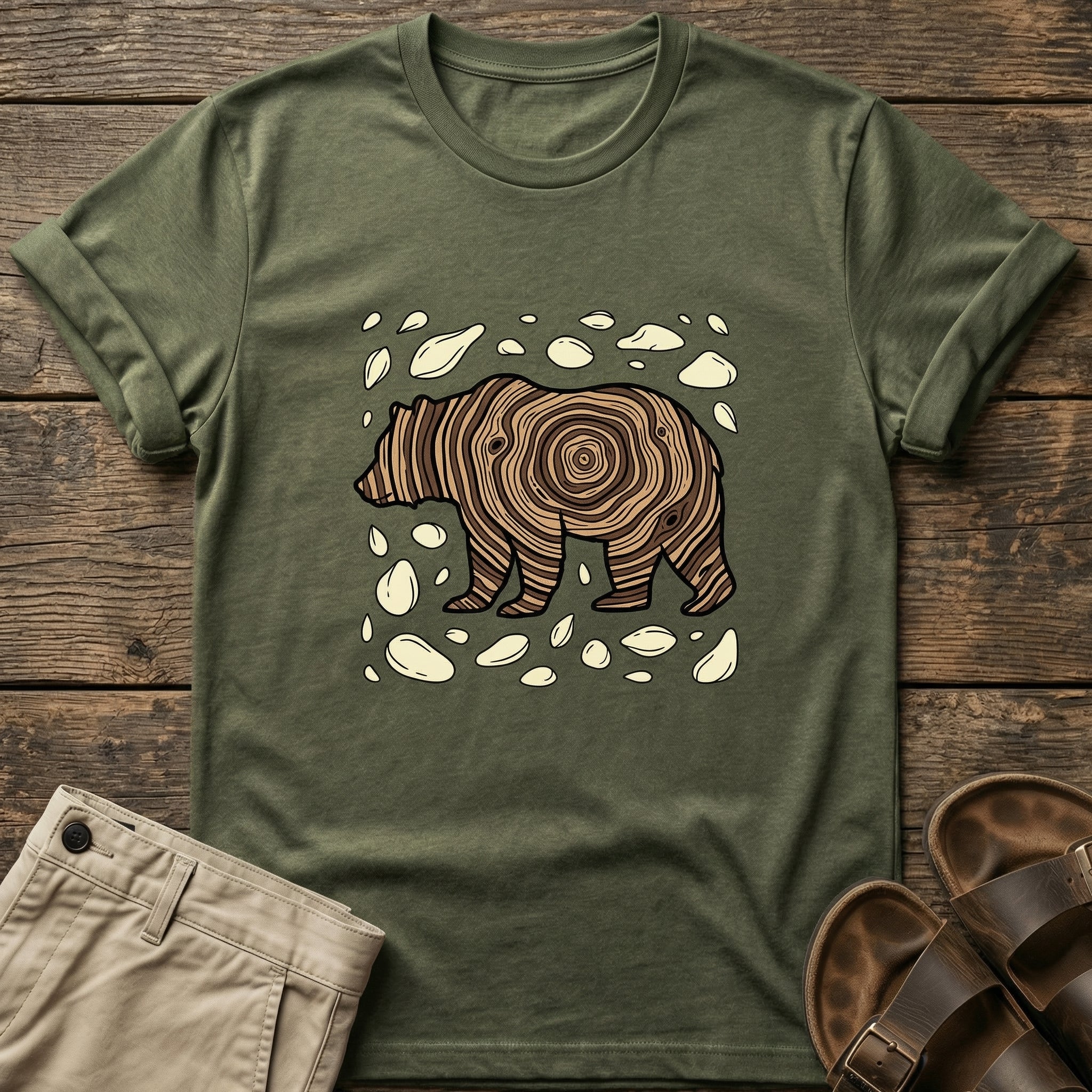 Woodgrain Bear T-Shirt