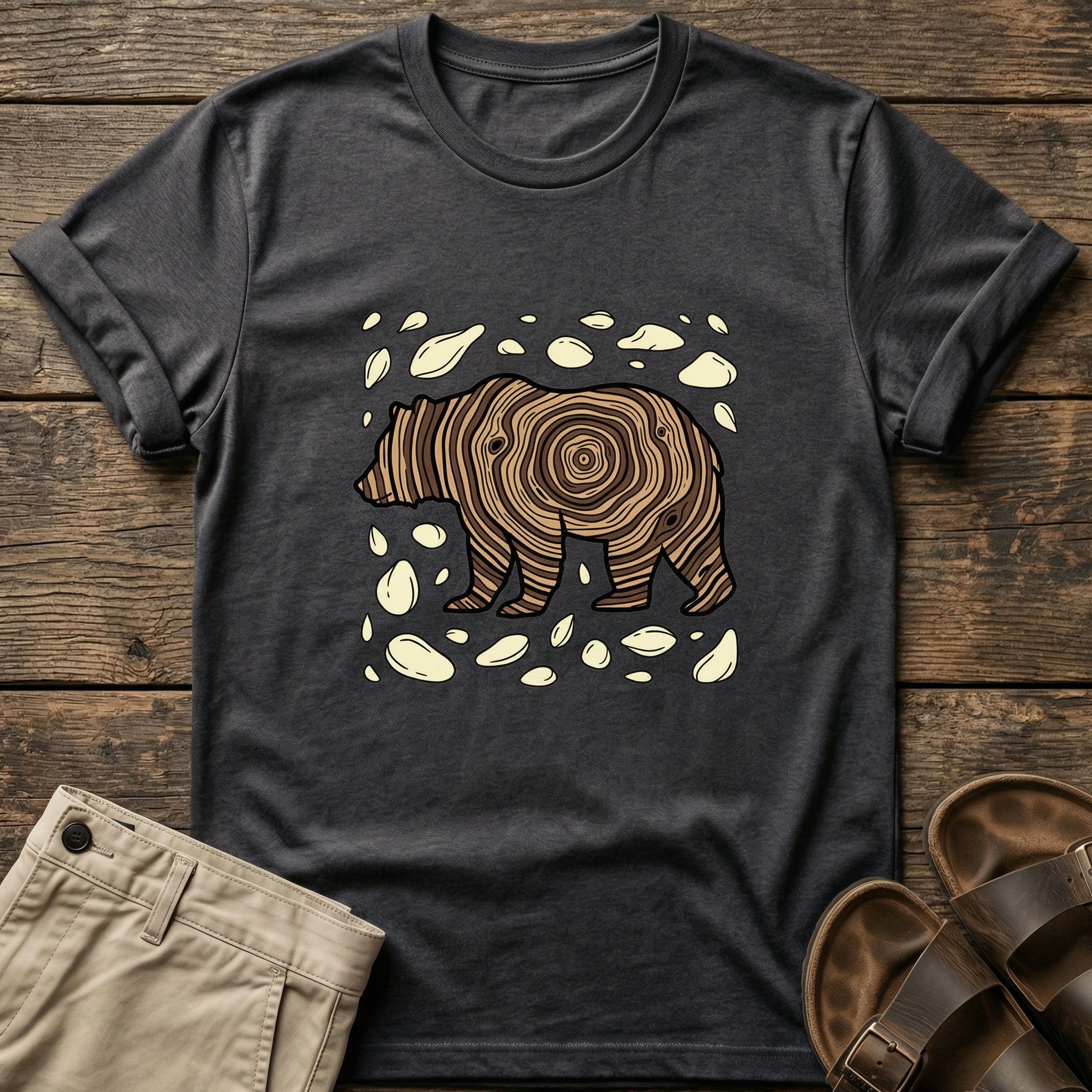 Woodgrain Bear T-Shirt