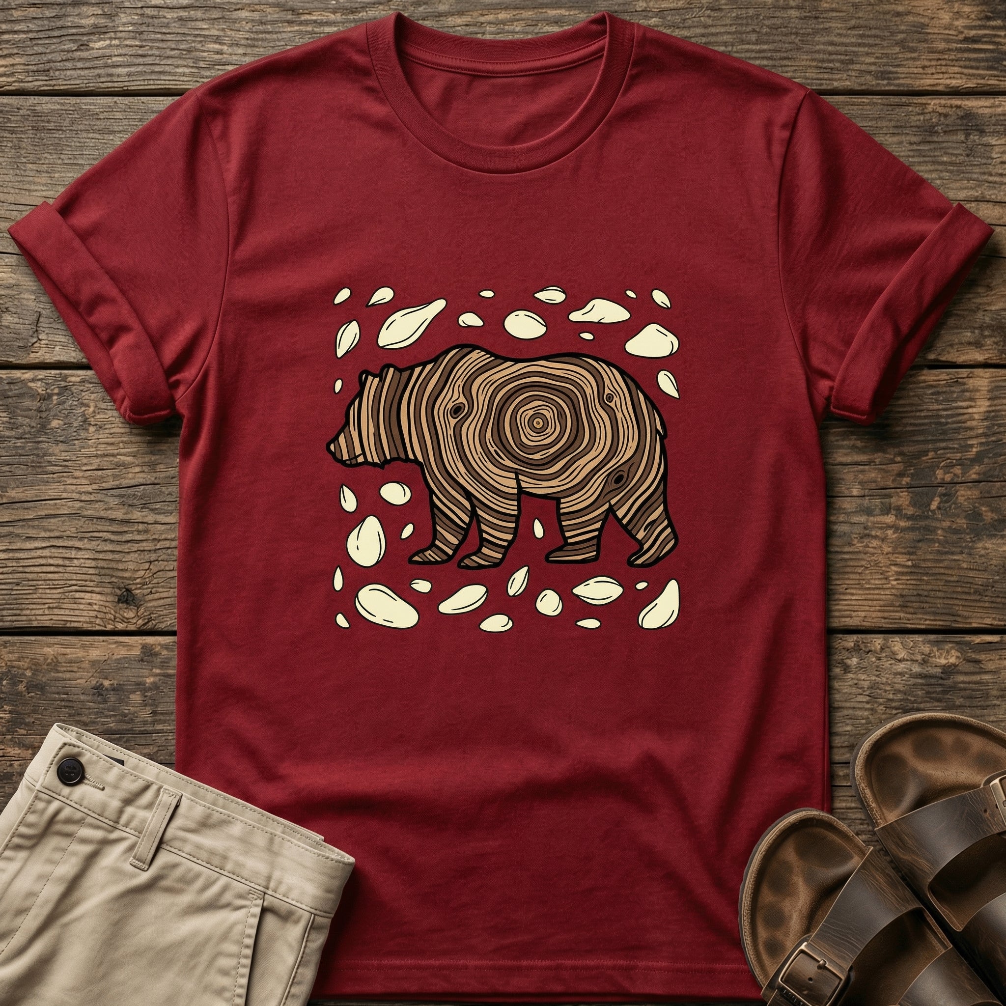 Woodgrain Bear T-Shirt