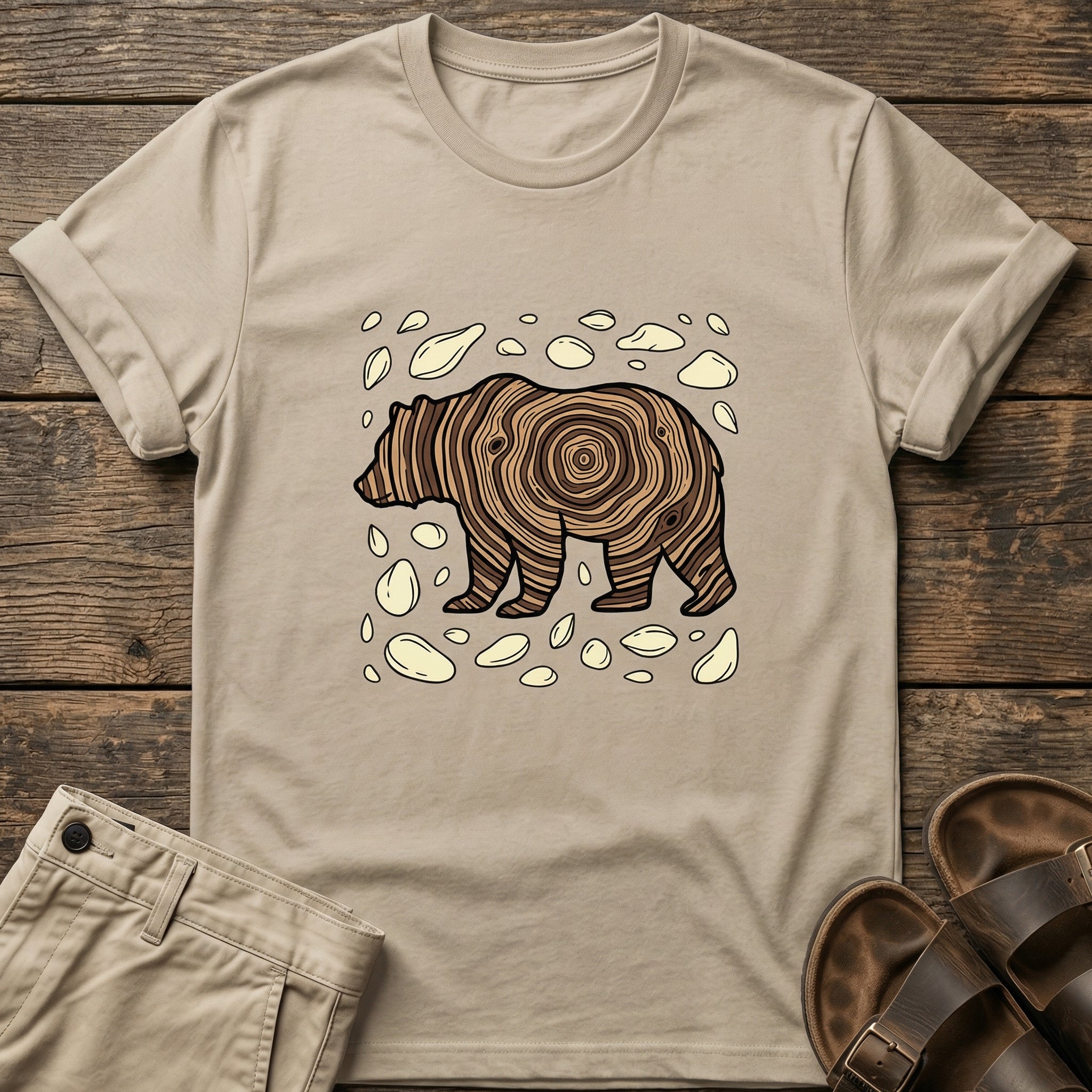 Woodgrain Bear T-Shirt