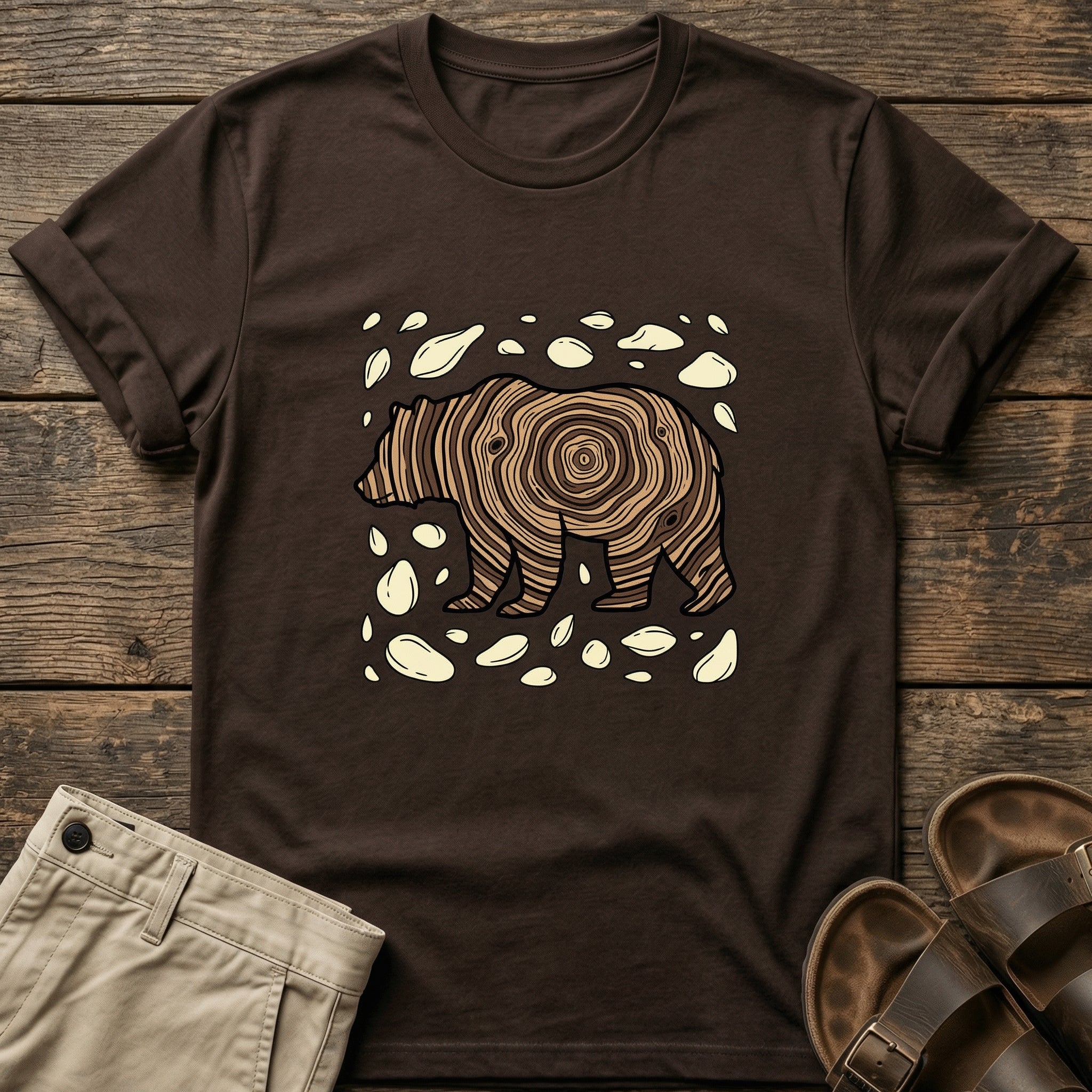 Woodgrain Bear T-Shirt