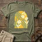 Retro Yellow Daisy Graphic T-Shirt