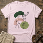 Abstract Deer Outline Graphic T-Shirt