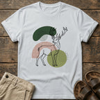 Abstract Deer Outline Graphic T-Shirt