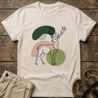 Abstract Deer Outline Graphic T-Shirt
