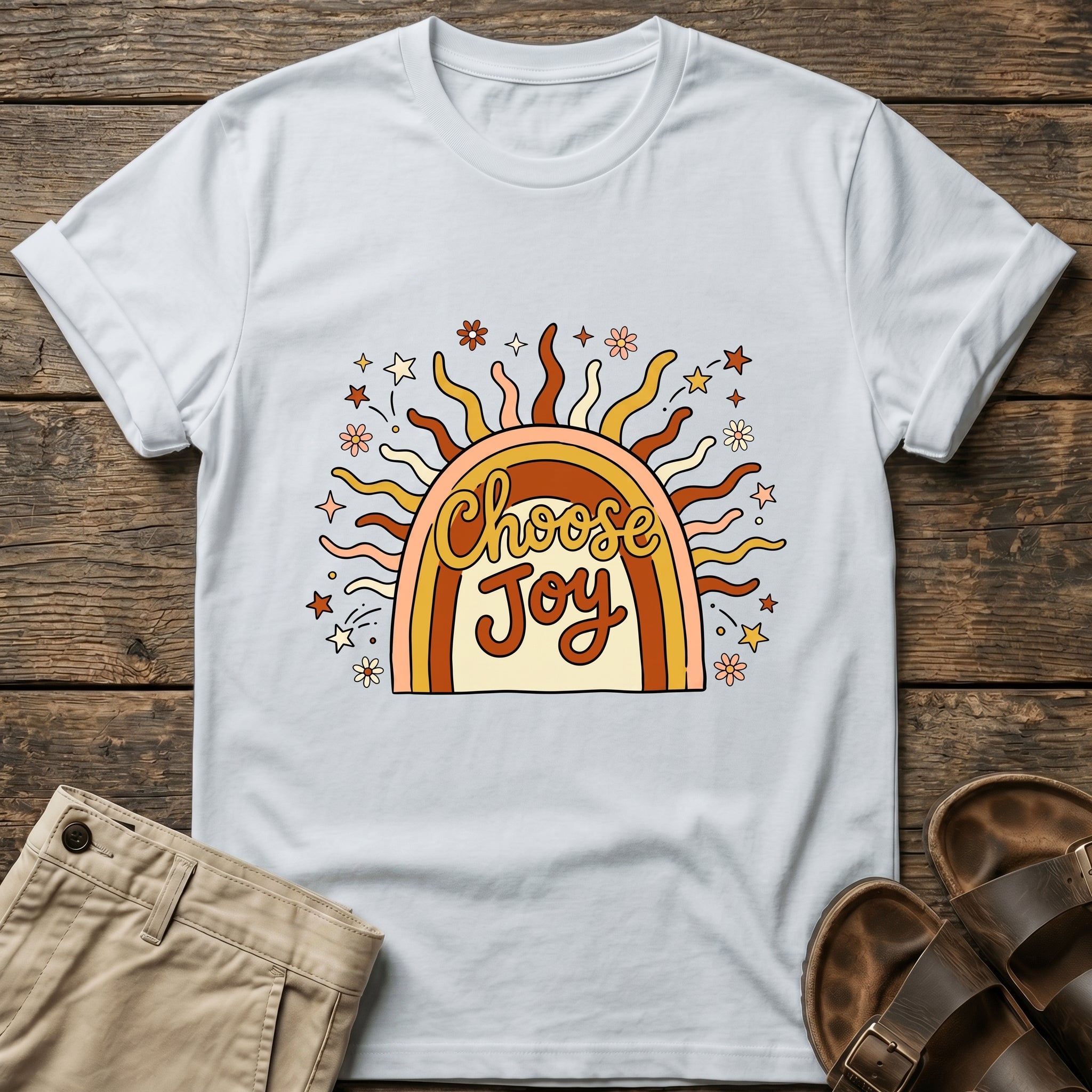 Choose Joy Sun Rainbow T-Shirt