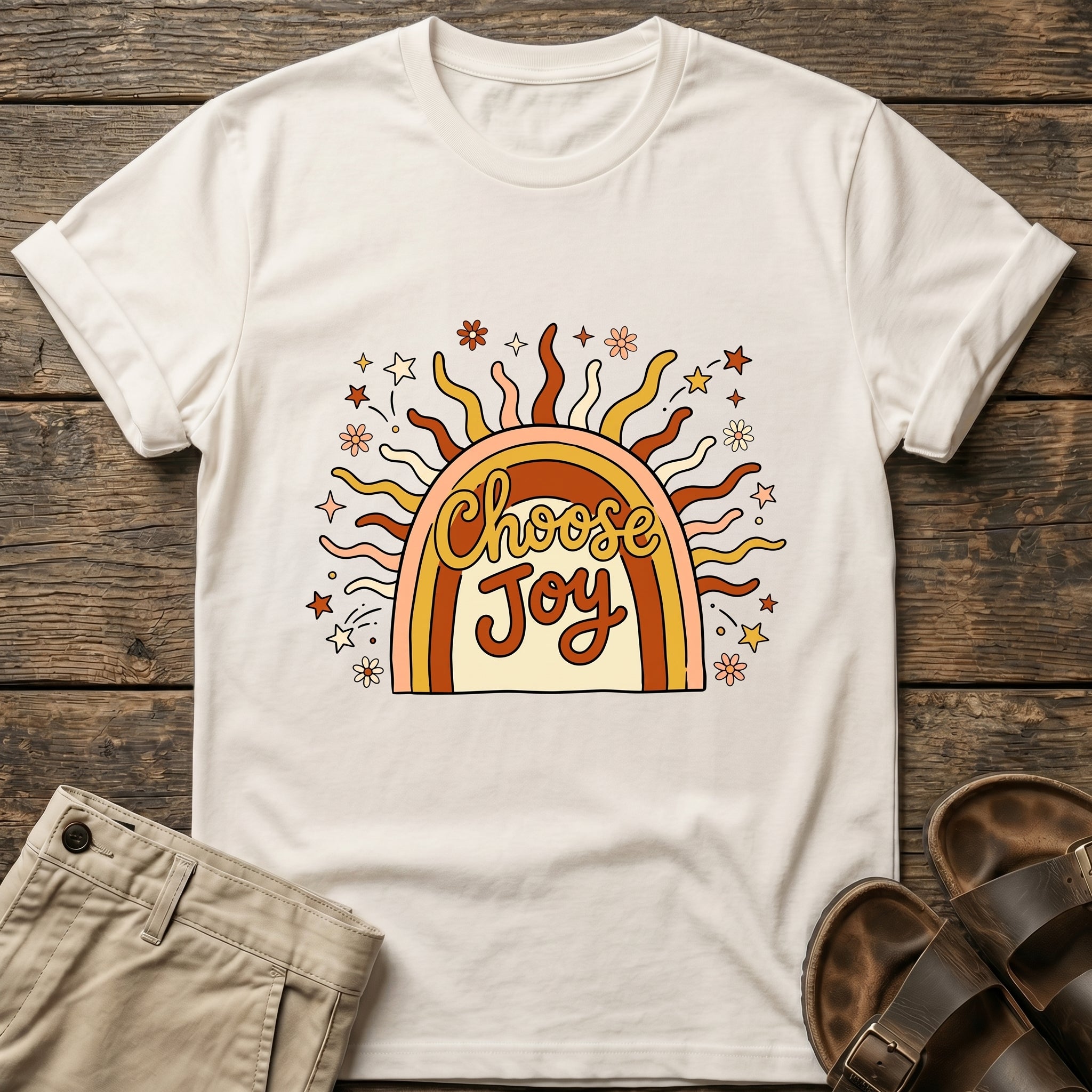 Choose Joy Sun Rainbow T-Shirt