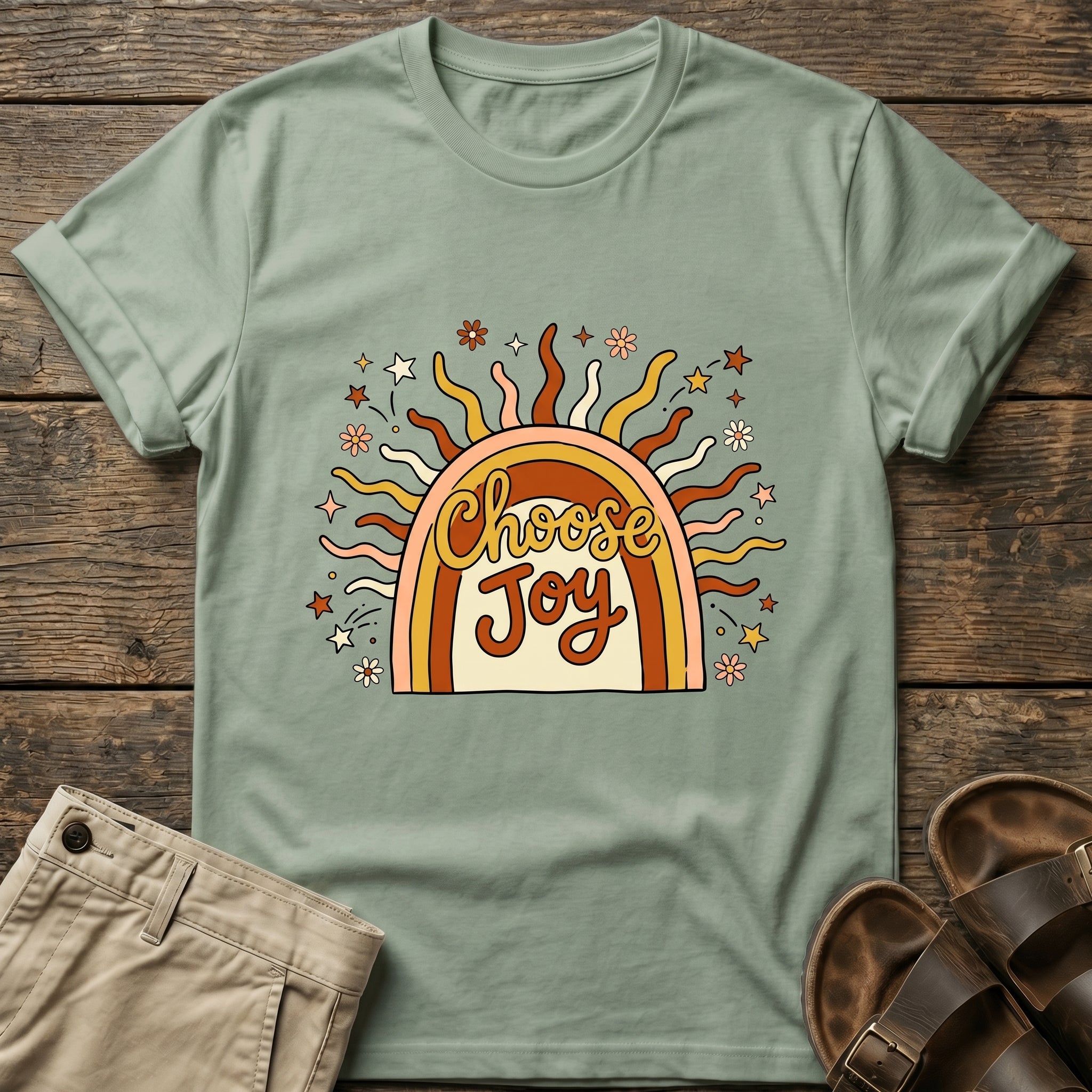 Choose Joy Sun Rainbow T-Shirt