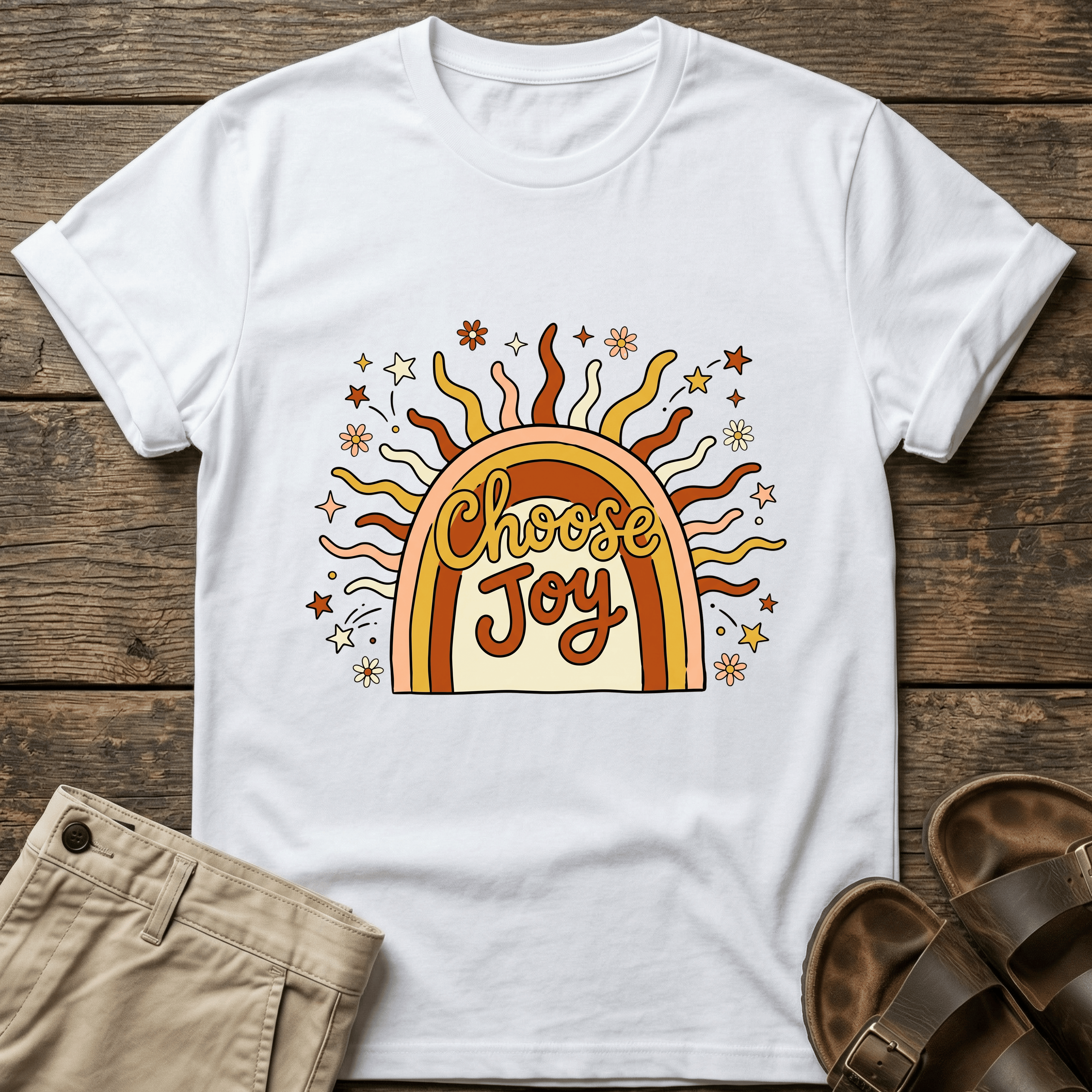 Choose Joy Sun Rainbow T-Shirt