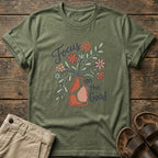 "Focus on the Good" Floral Vase T-Shirt