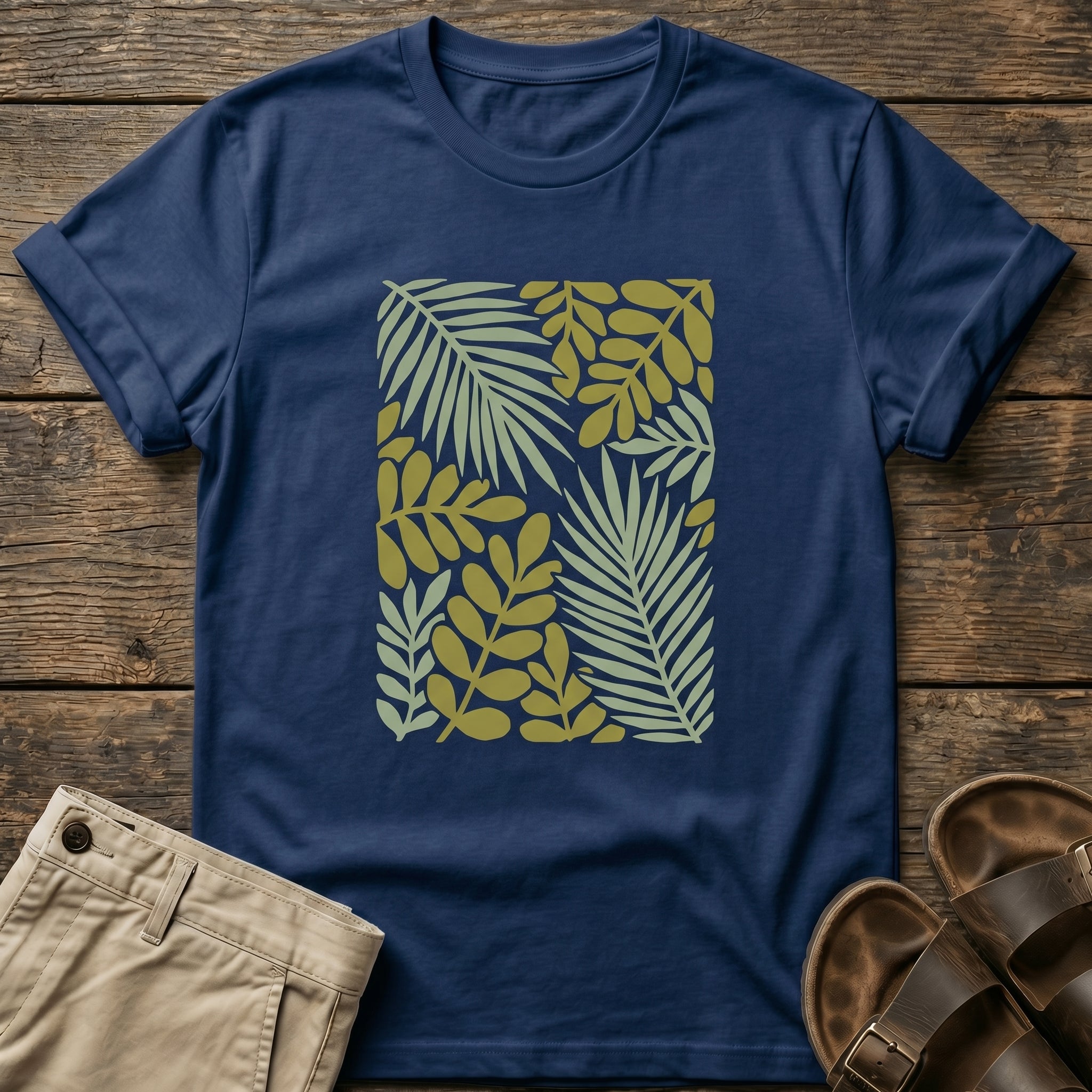 Tropical Leaf Botanical Graphic T-Shirt