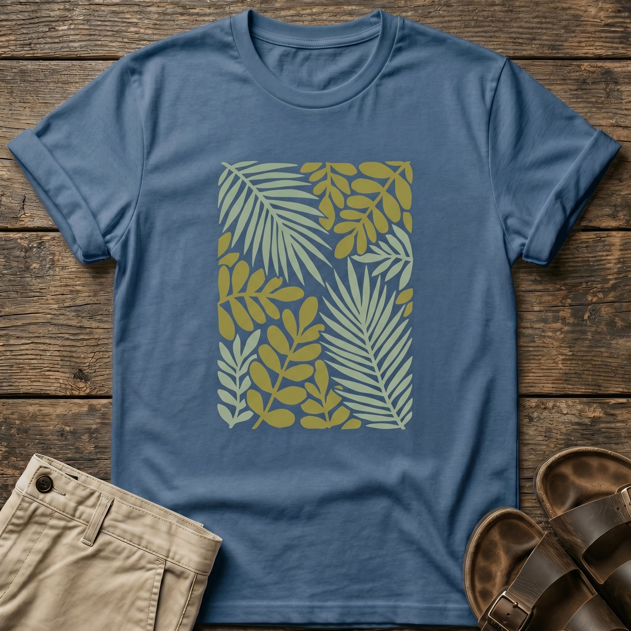 Tropical Leaf Botanical Graphic T-Shirt