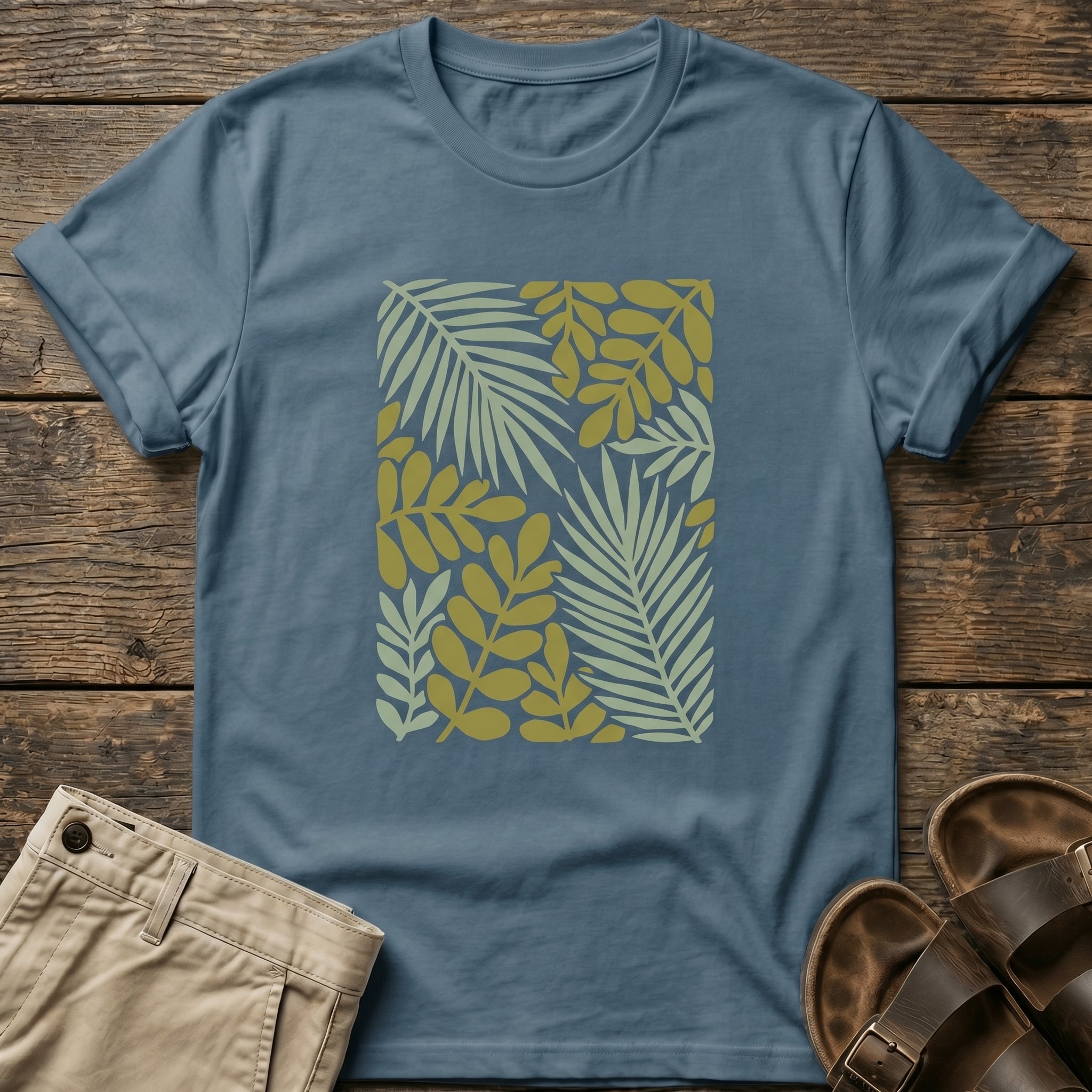 Tropical Leaf Botanical Graphic T-Shirt