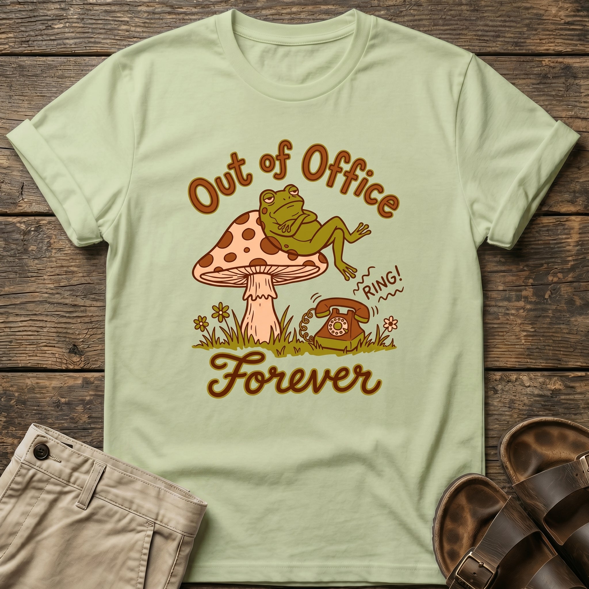 "Out of Office Forever" Frog T-Shirt