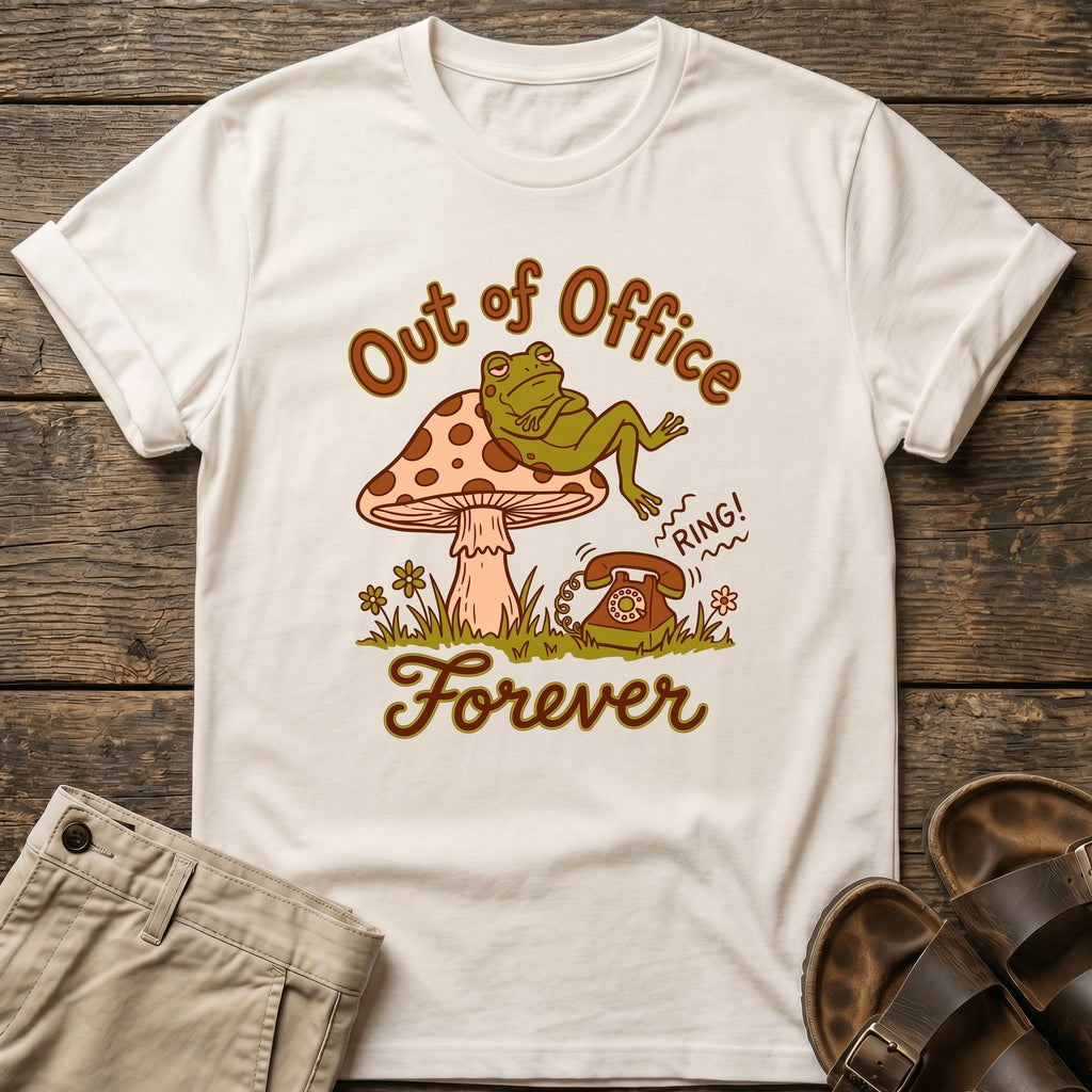 "Out of Office Forever" Frog T-Shirt