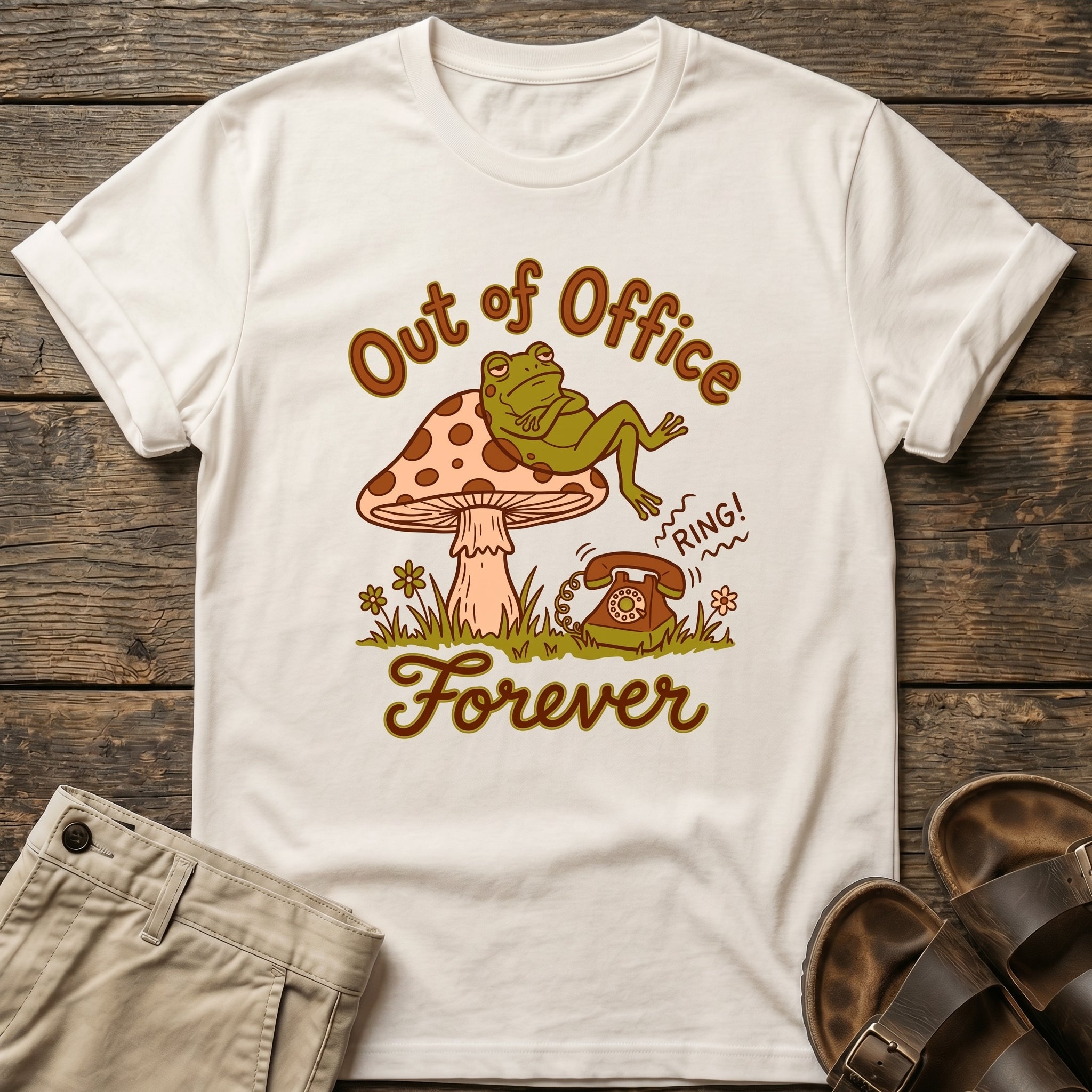 "Out of Office Forever" Frog T-Shirt