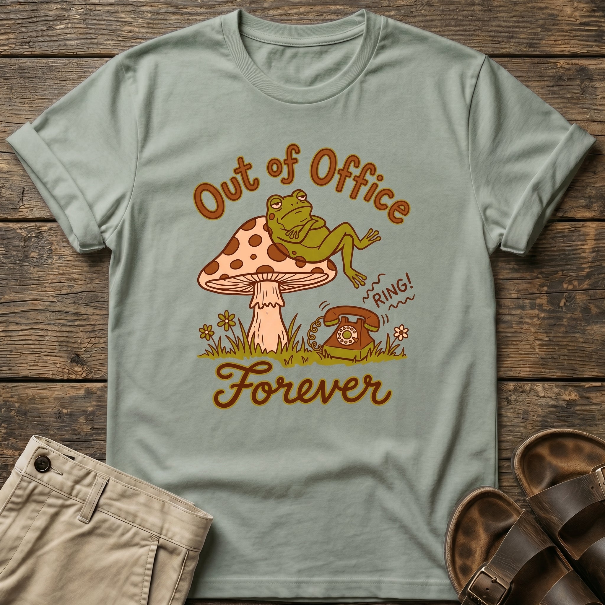"Out of Office Forever" Frog T-Shirt