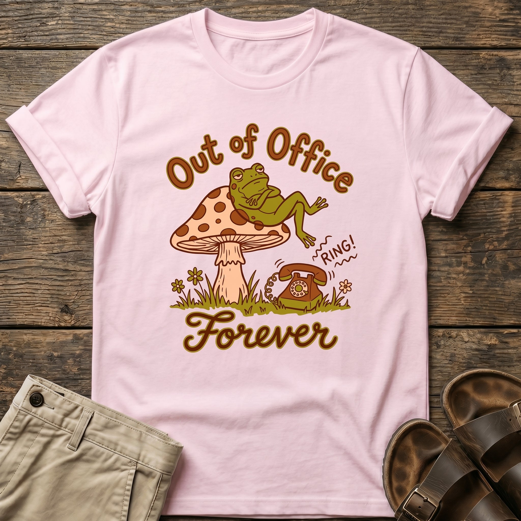 "Out of Office Forever" Frog T-Shirt