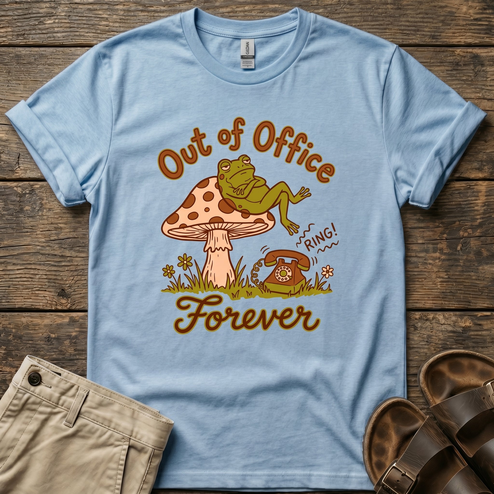 "Out of Office Forever" Frog T-Shirt