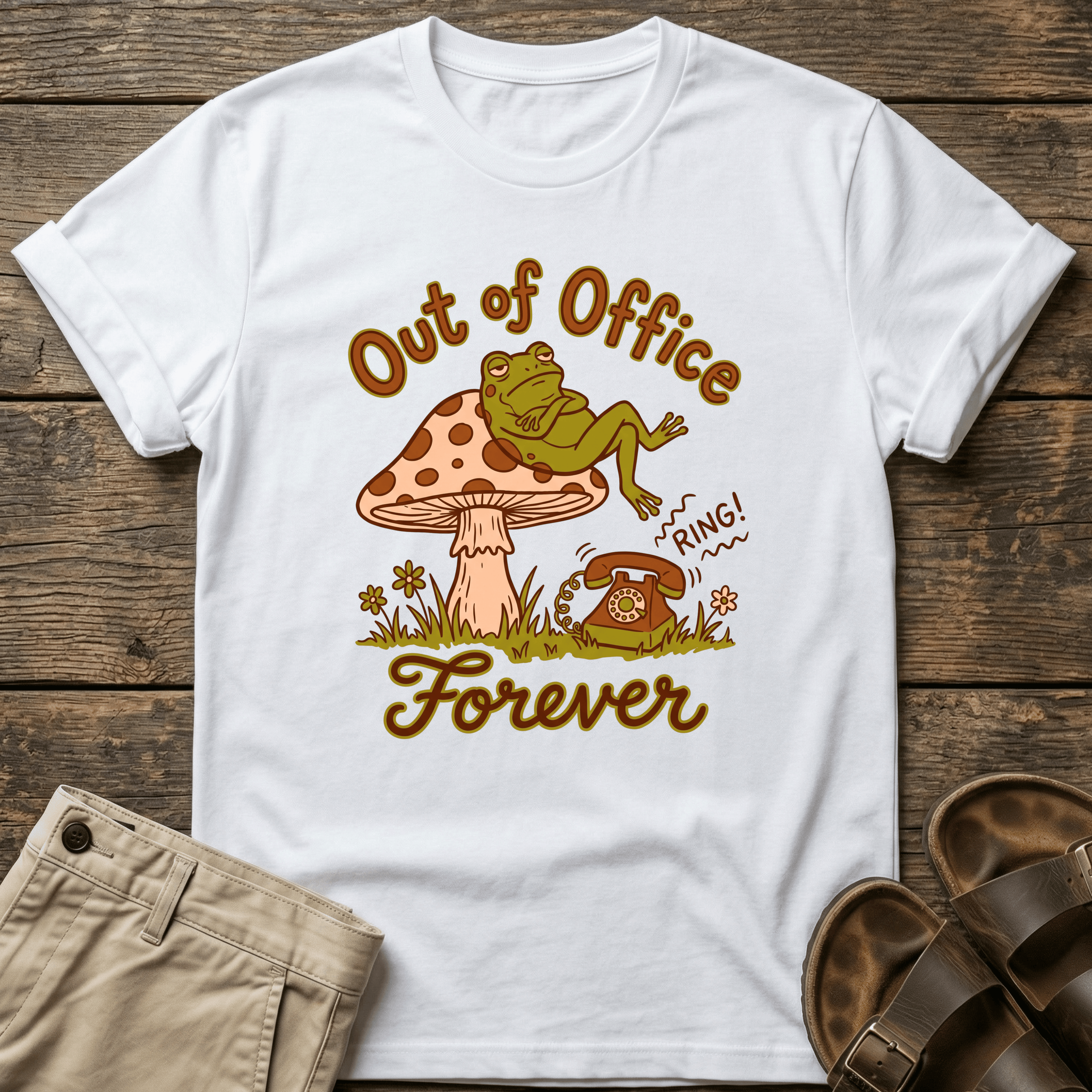 "Out of Office Forever" Frog T-Shirt