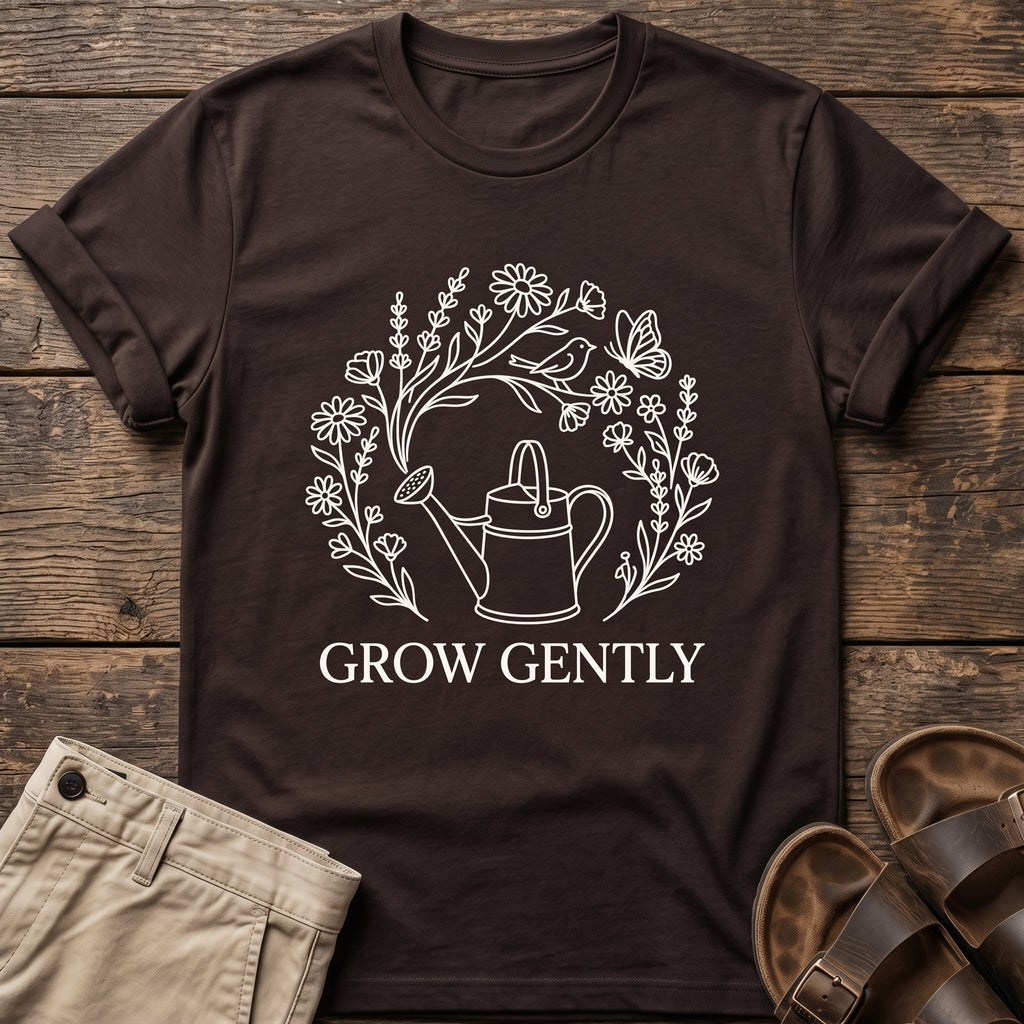 Grow Gently Watering Can T-Shirt