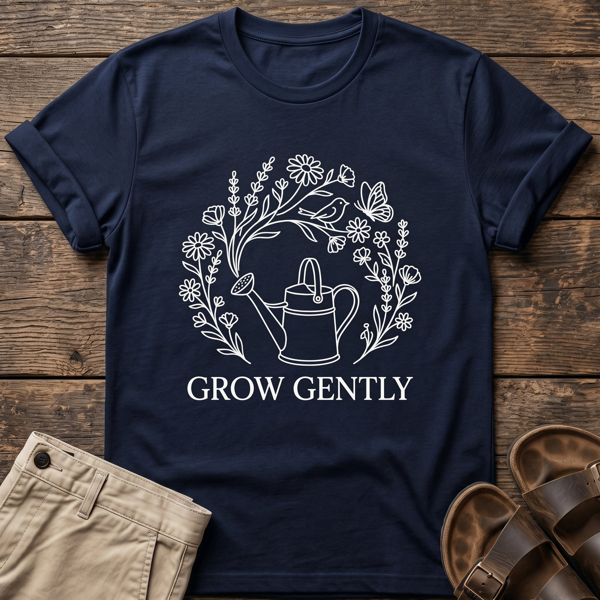 Grow Gently Watering Can T-Shirt