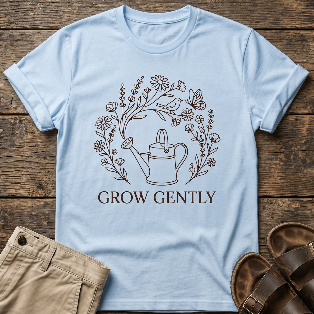 Grow Gently Watering Can T-Shirt