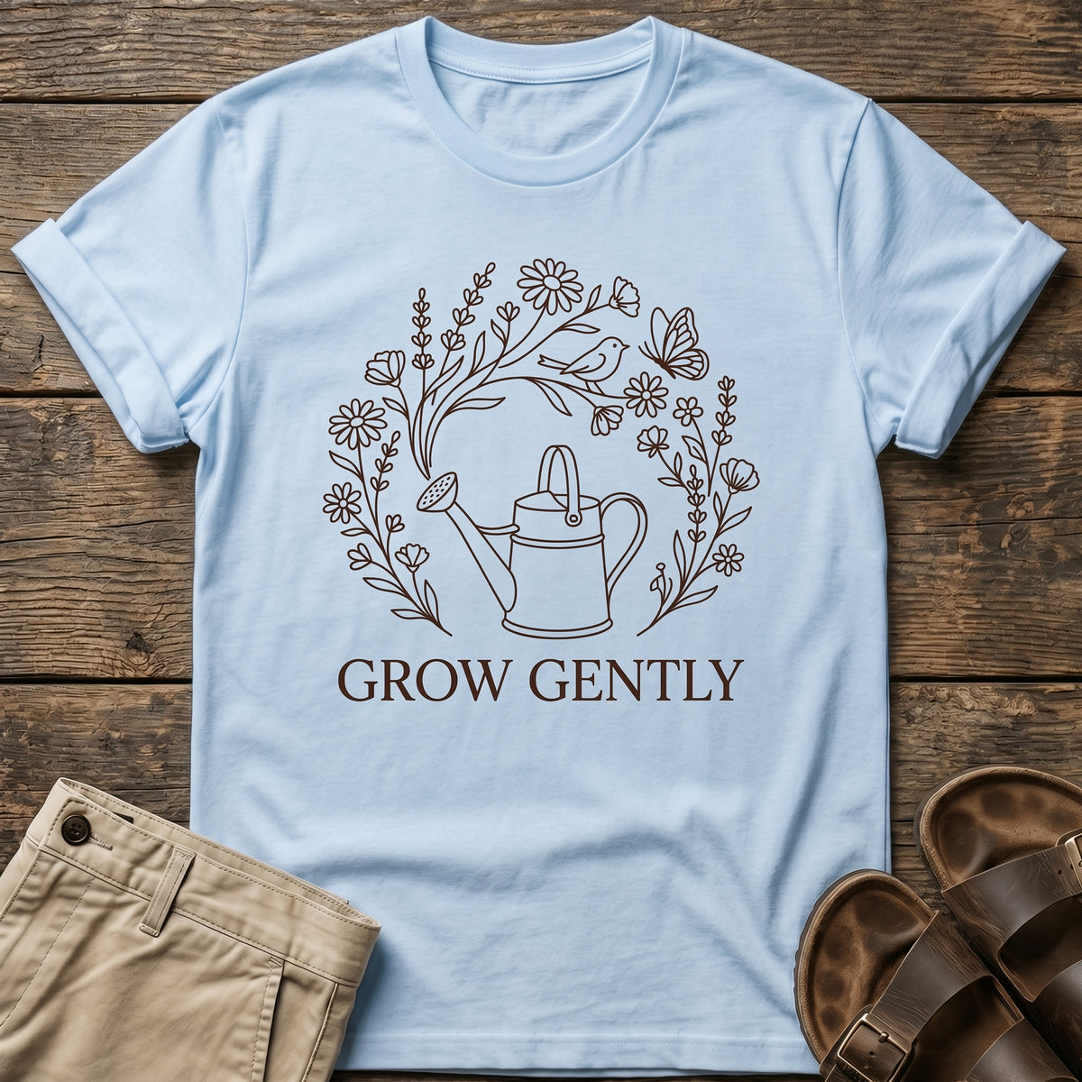 Grow Gently Watering Can T-Shirt