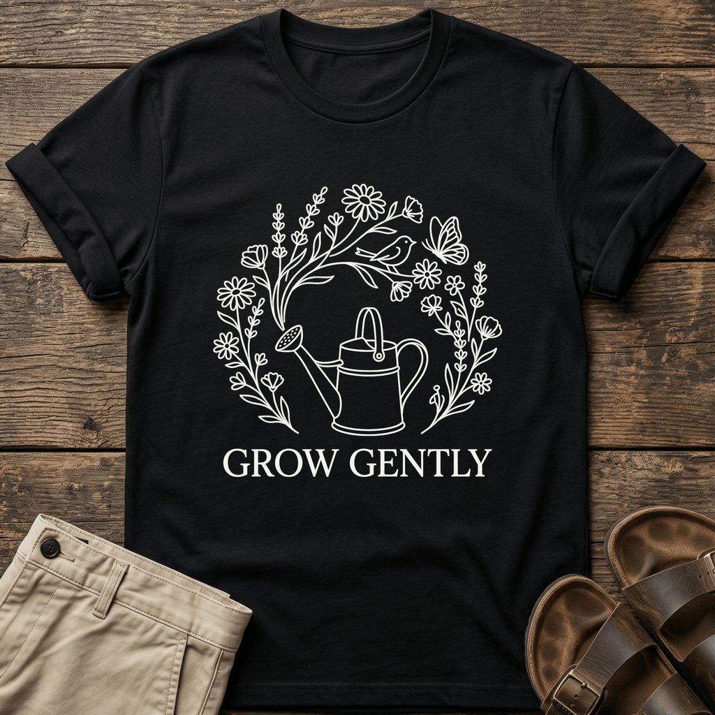 Grow Gently Watering Can T-Shirt