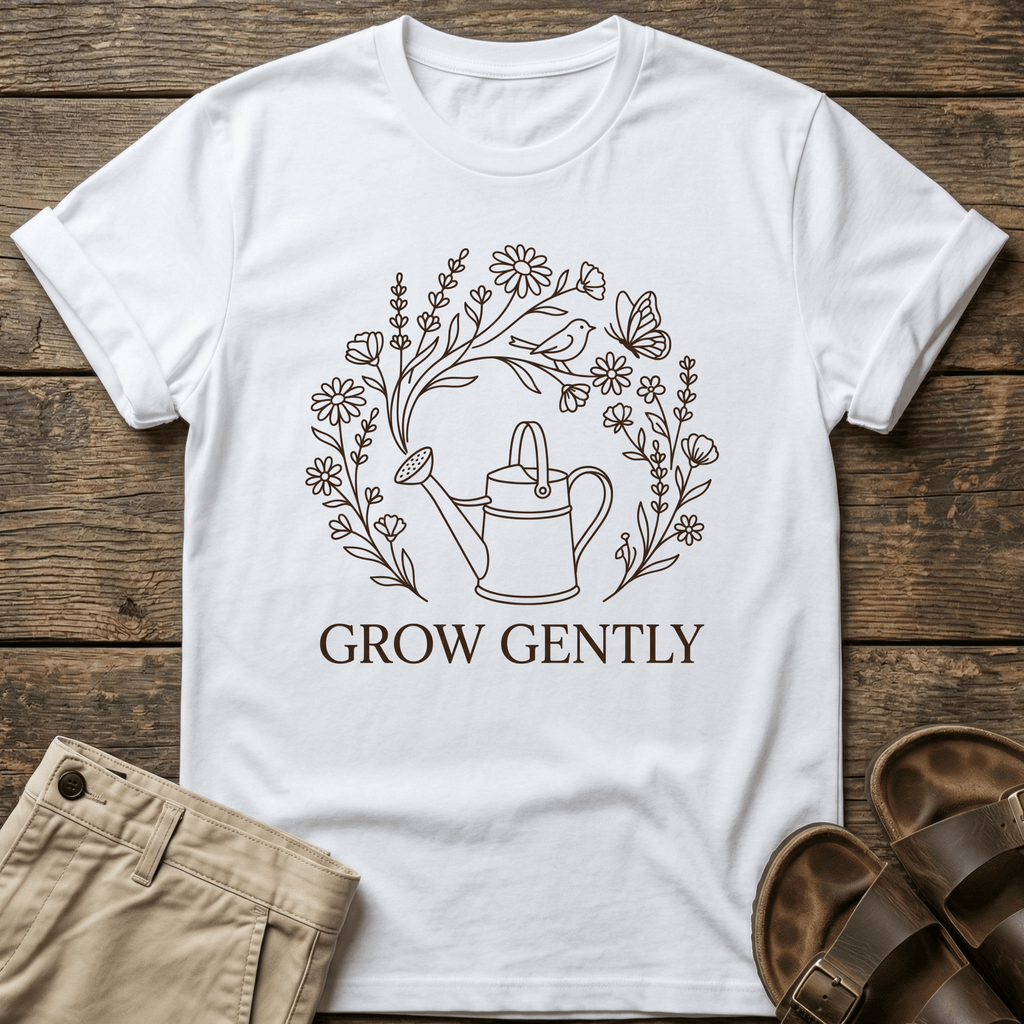 Grow Gently Watering Can T-Shirt