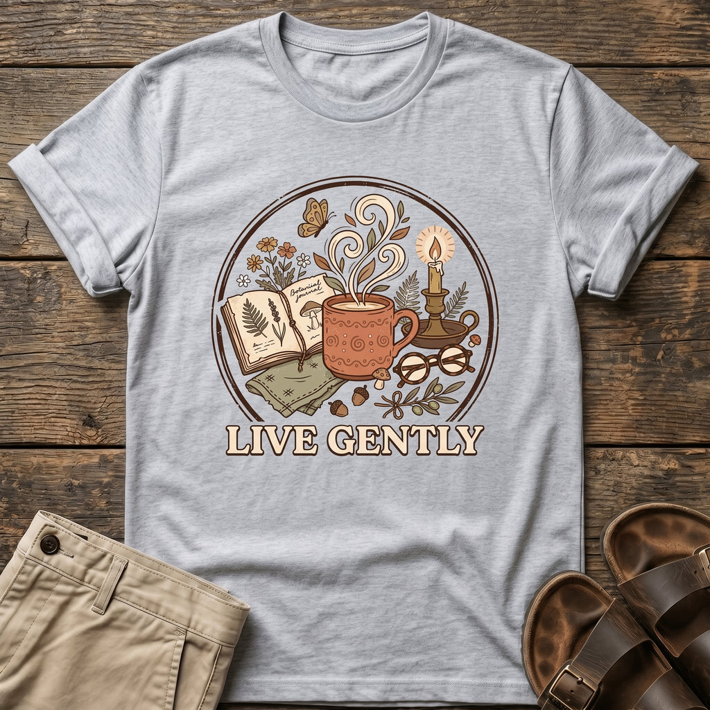 Live Gently Mug & Book T-Shirt