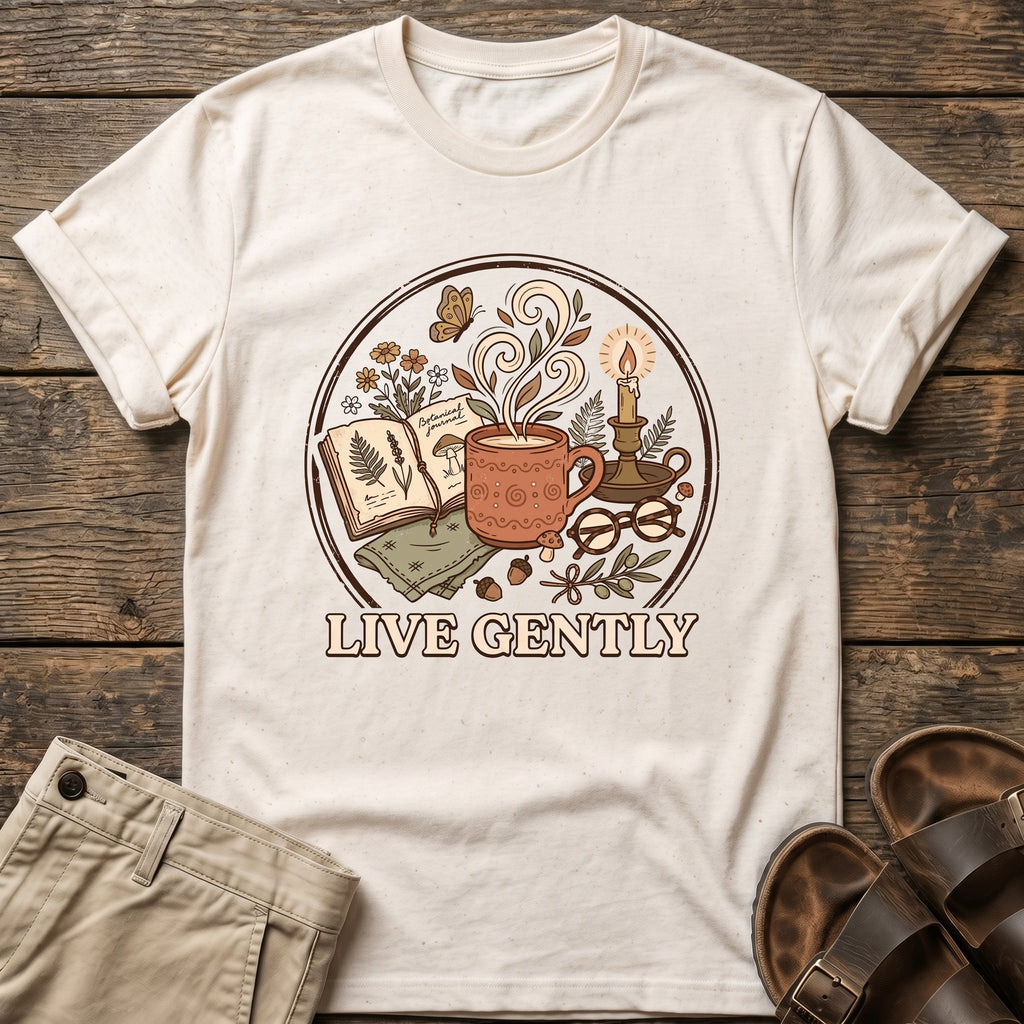 Live Gently Mug & Book T-Shirt