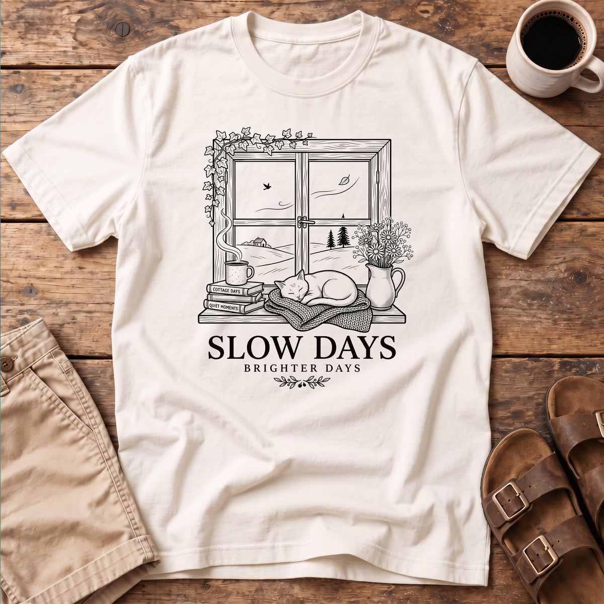 Slow Days Window T-Shirt
