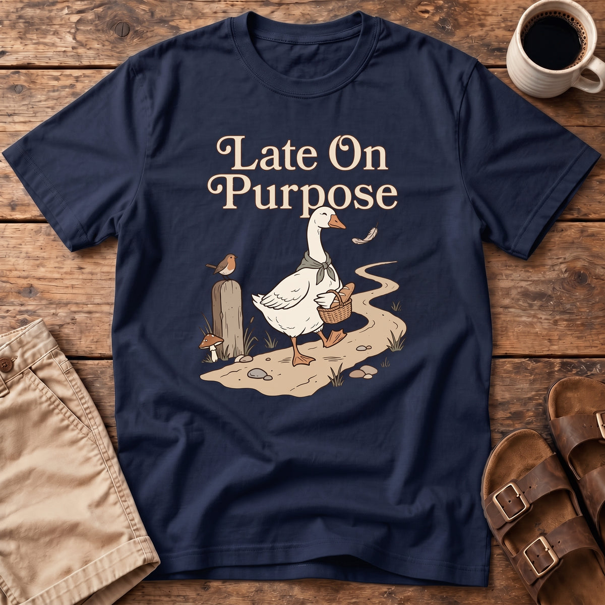 Late On Purpose Goose T-Shirt