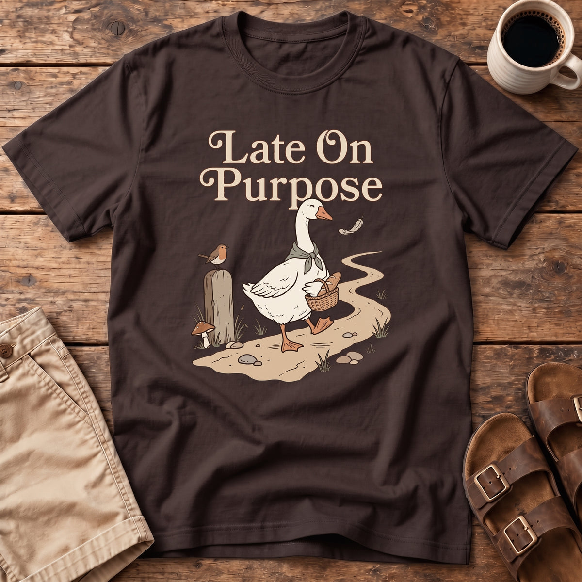 Late On Purpose Goose T-Shirt