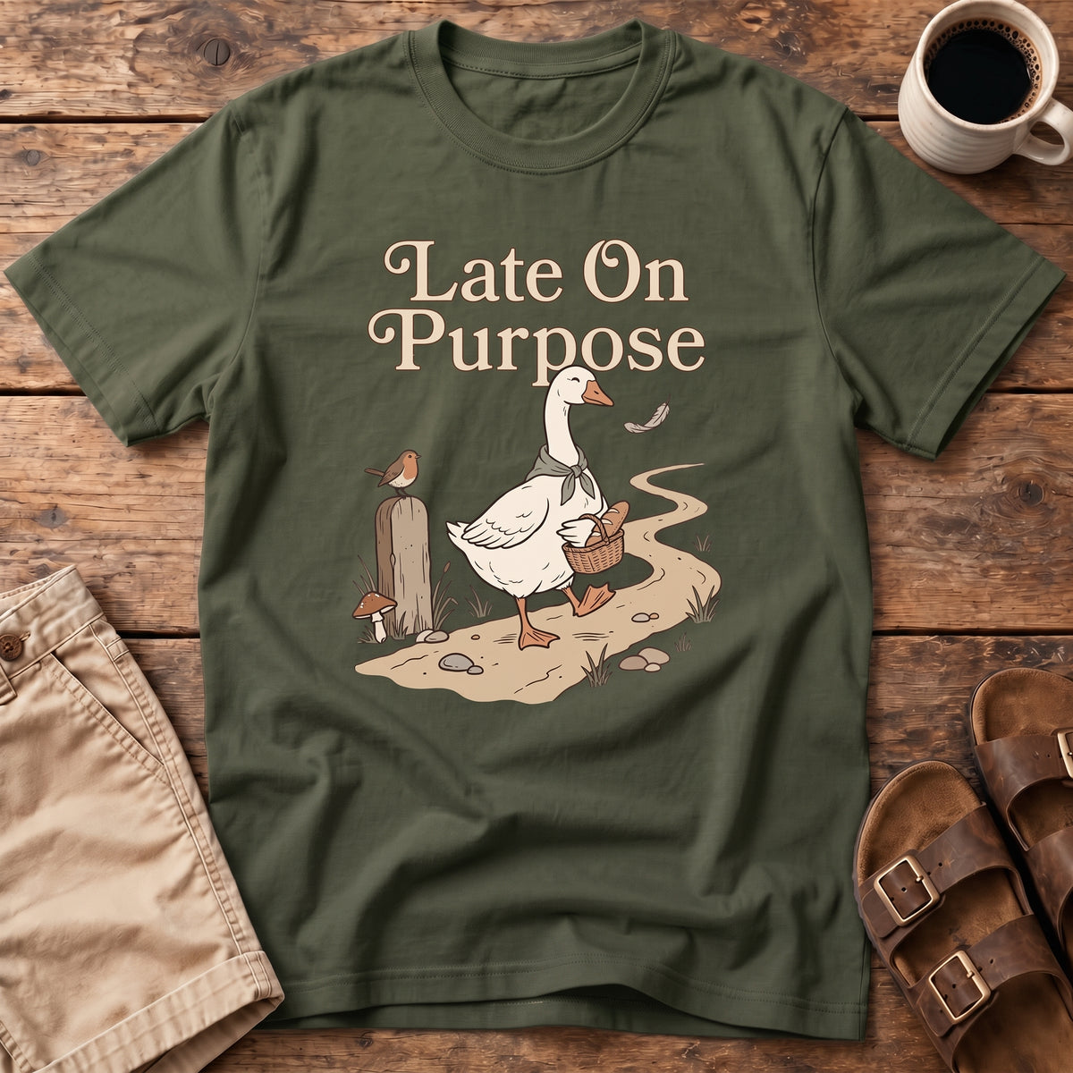Late On Purpose Goose T-Shirt