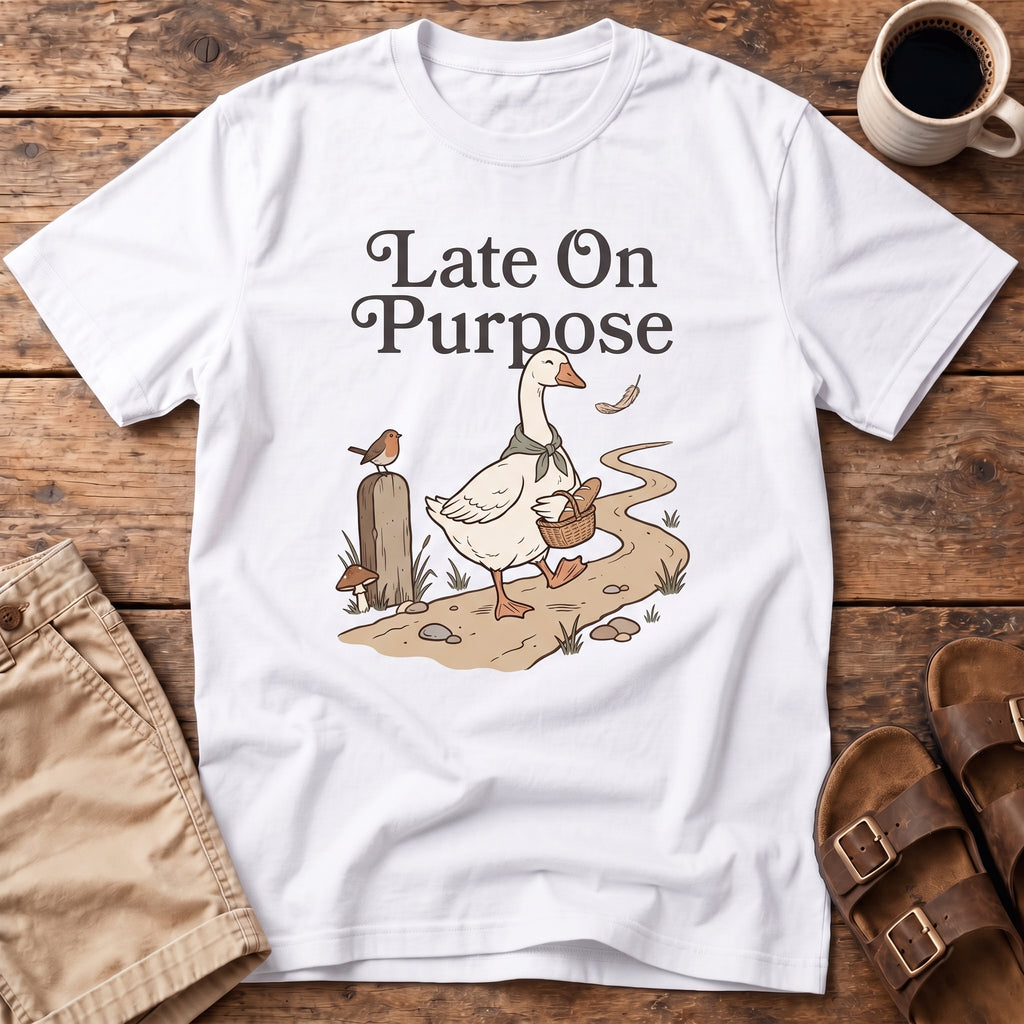 Late On Purpose Goose T-Shirt