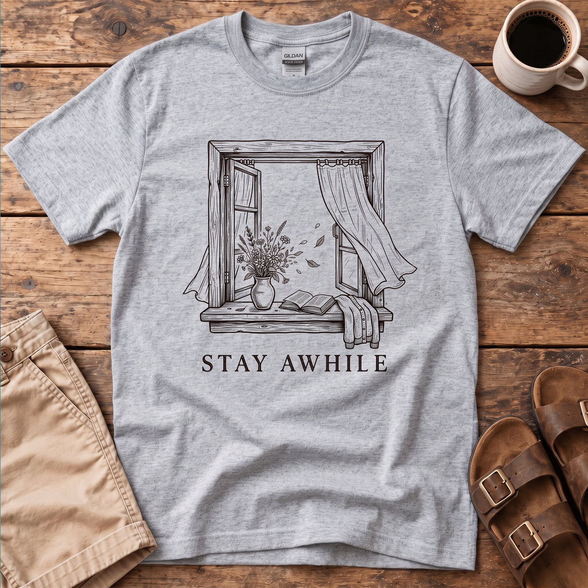 Stay Awhile Window T-Shirt