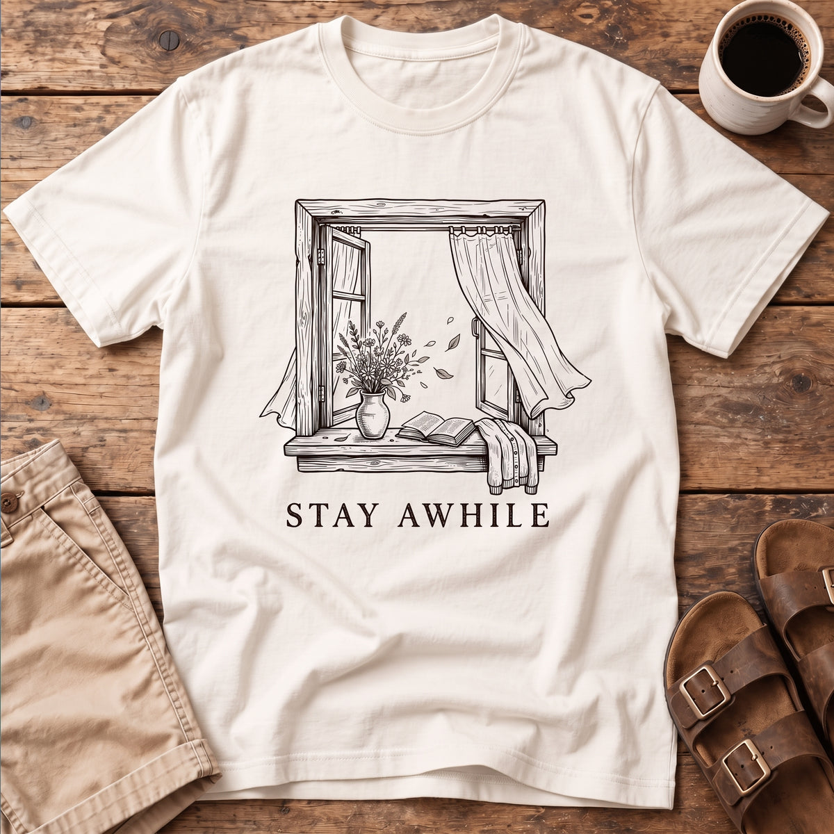 Stay Awhile Window T-Shirt
