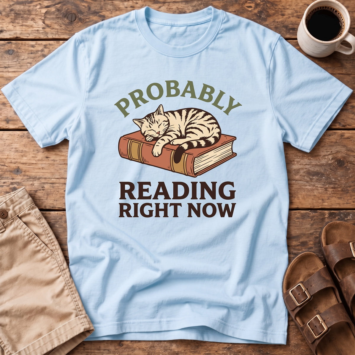 Reading Right Now Cat T-Shirt