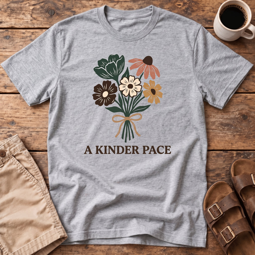 A Kinder Pace Floral T‑Shirt